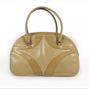 Vintage Prada Vitello Drive Bowler / Bowling Bag